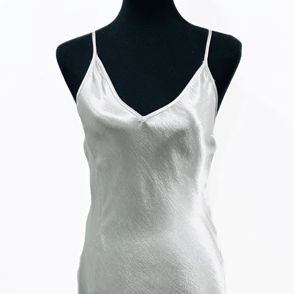 J.O.A Los Angerles Midi Slip Dress in Silver